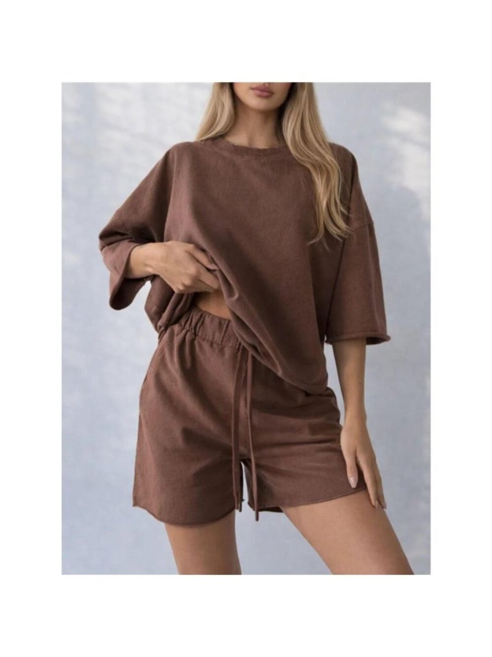 Vintage Wash Oversized Tee and Shorts Set